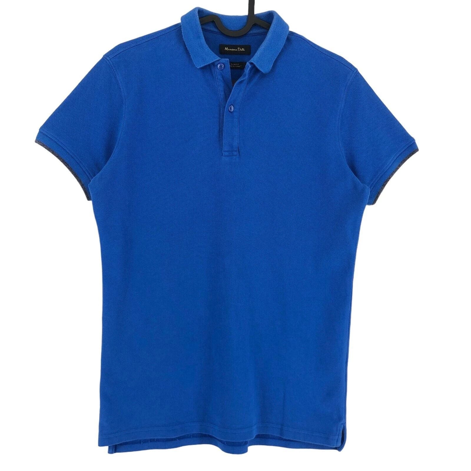 MASSIMO DUTTI Men Slim Fit Polo Neck T-Shirt Size S
