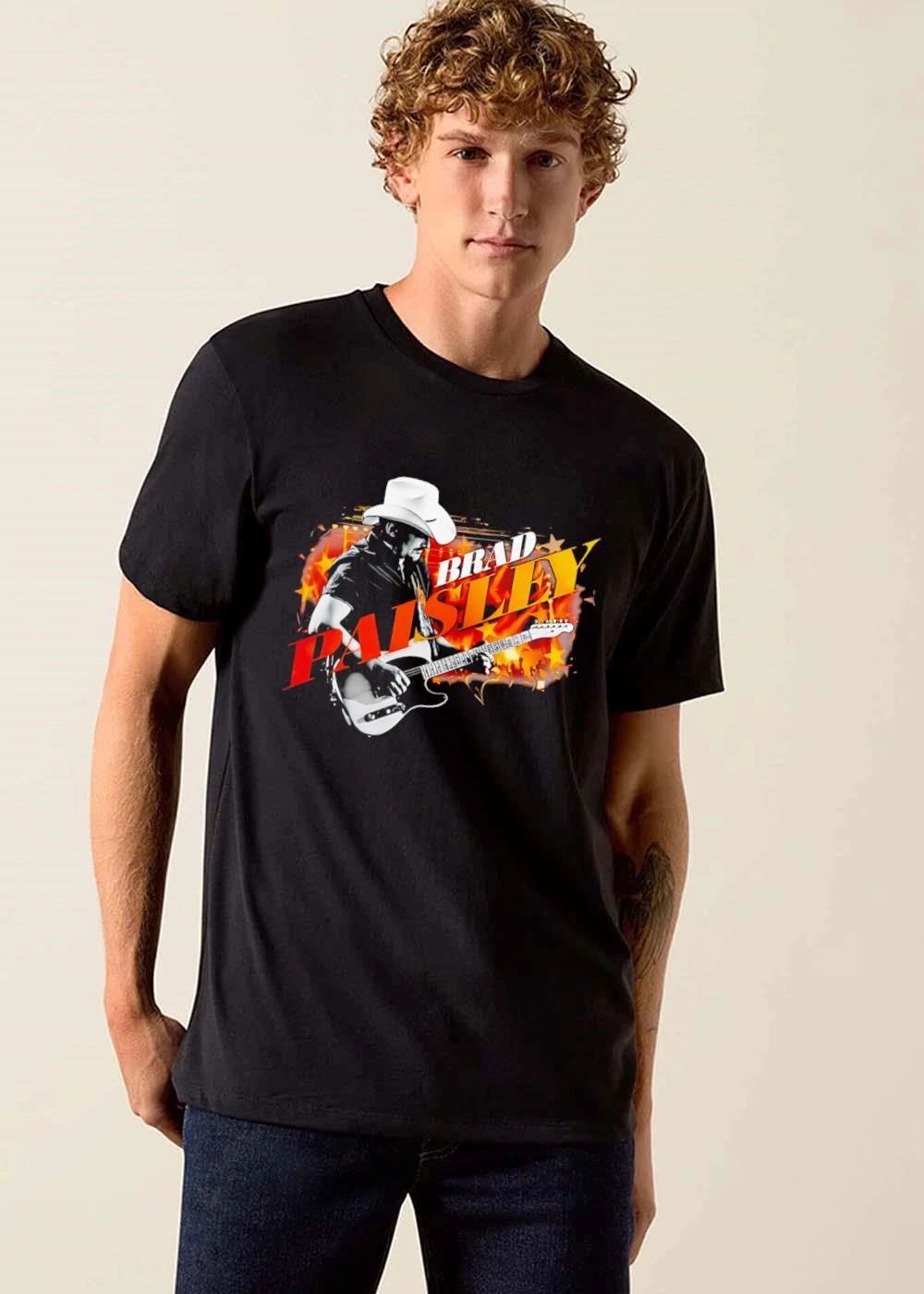 Brad Paisley Cowboy Hat Musician Playing Electric Guitar shirt