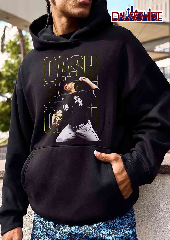 Chicago White Sox MLB Cash Pitcher Throwing Baseball Neon Outline Portrait shirt