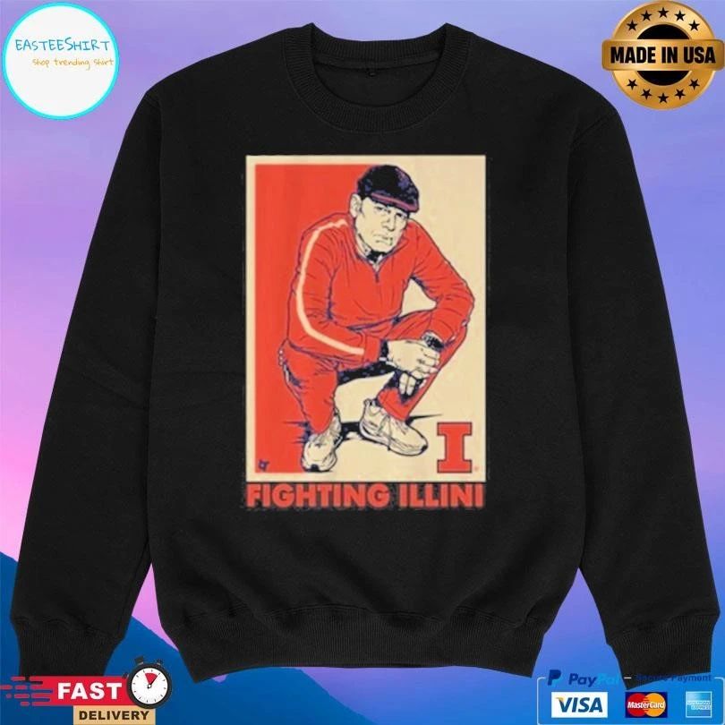 Illinois Basketball Track Suit Coach Underwood T-shirts