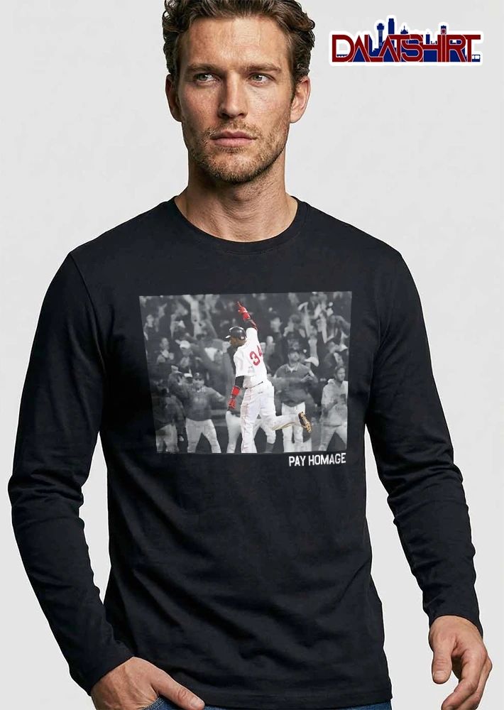 Boston Red Sox MLB Pay Homage David Ortiz Pointing Finger Selective Color Photo shirt