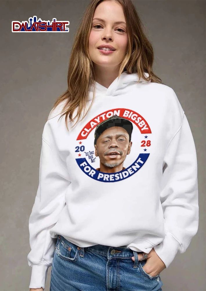 For President Let That Hate Out Clayton Bigsby 2028 Caricature Campaign Badge Stars shirt