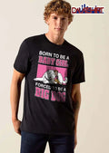Born To Be A Baby Girl Forced To Be A Big Dog girl hugging dog shirt