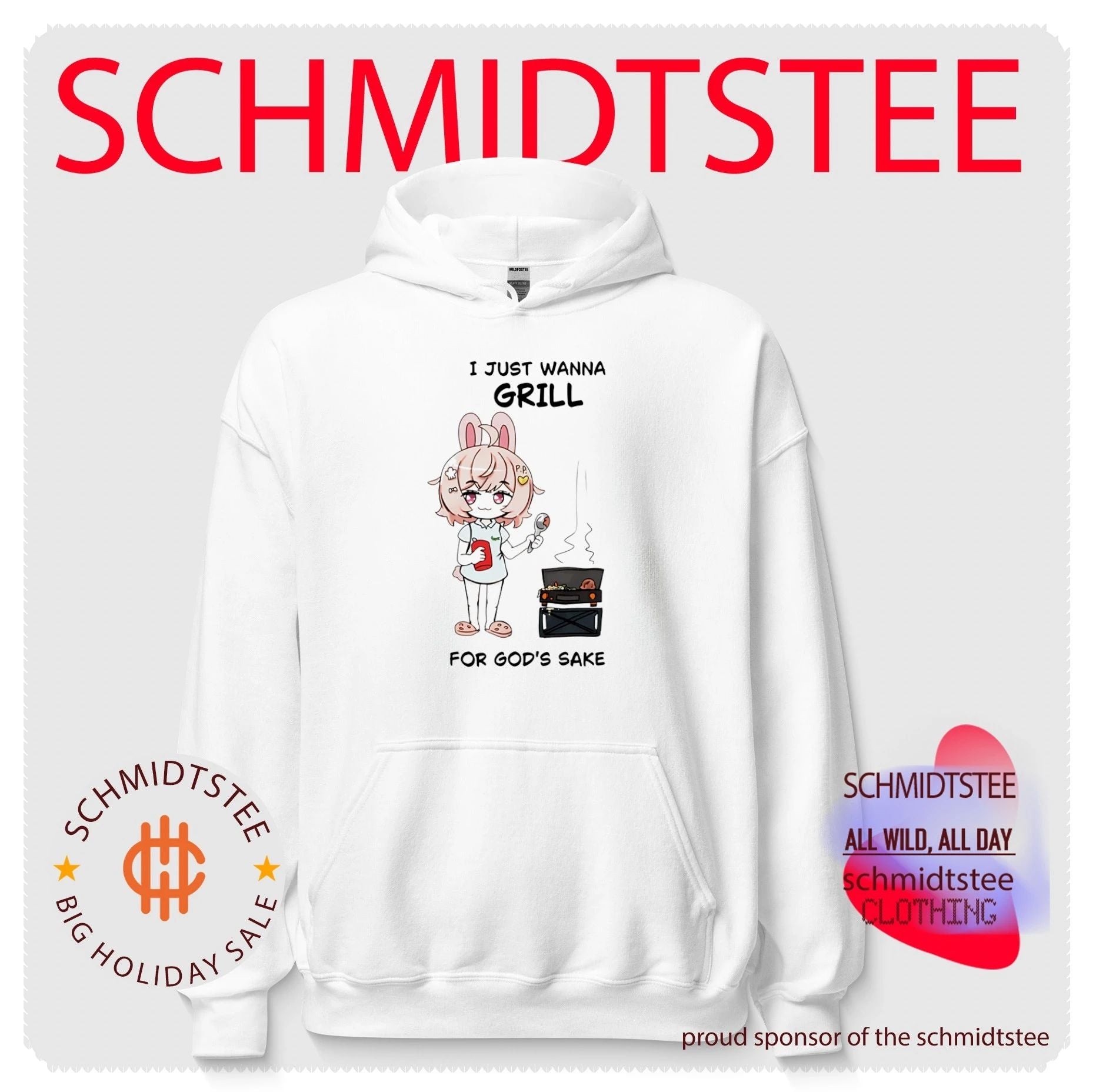 I Just Wanna Grill for God’s Sake anime bunny girl shirt