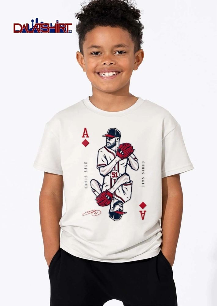 Chris Sale Playing Card Ace Of Diamonds Baseball Pitcher Line Art shirt