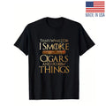 1pc Men's Funny Cigar Lover's T-Shirt - "That's What I Do I Smoke Cigars & Know