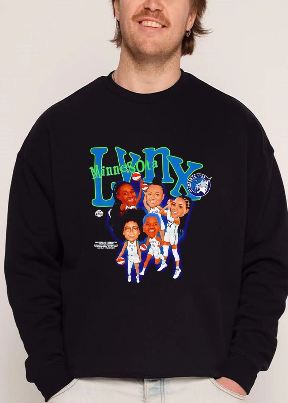 Minnesota Lynx Natasha Howard Courtney Williams Roster Five Player Cartoon shirt