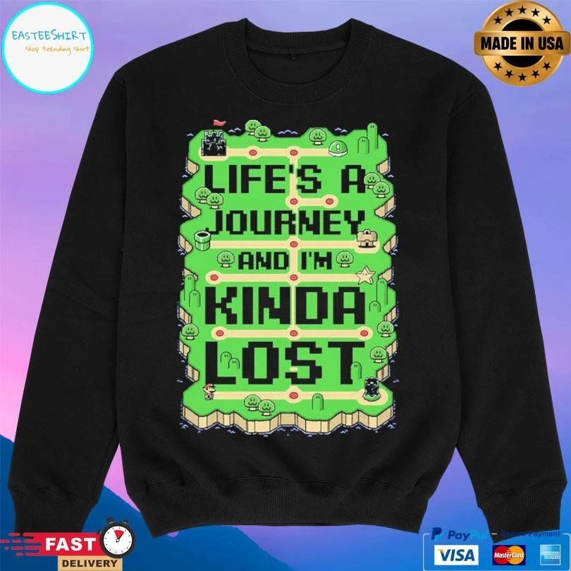 Vintage Game Lost Map Life’s A Journey And I’m Kinda Lost T-shirts