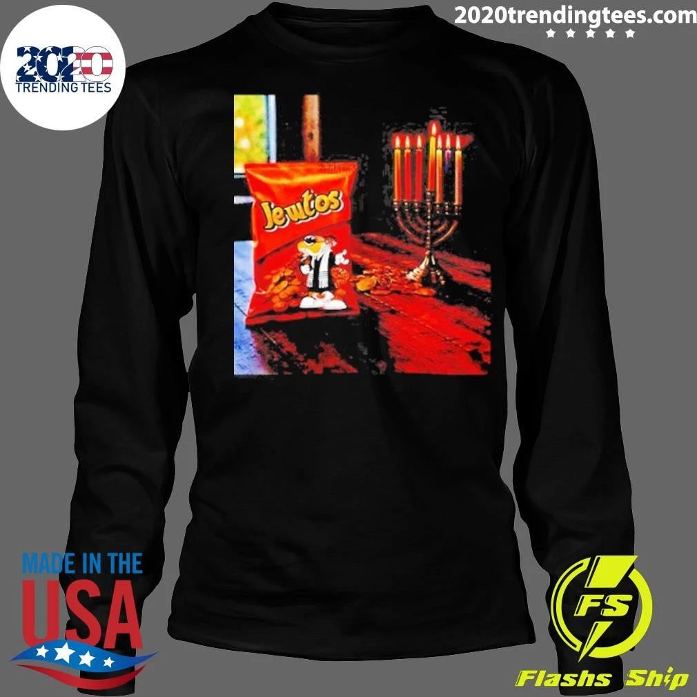 Jewtos Hanukkah Chips Jewish Menorah Funny Shirt