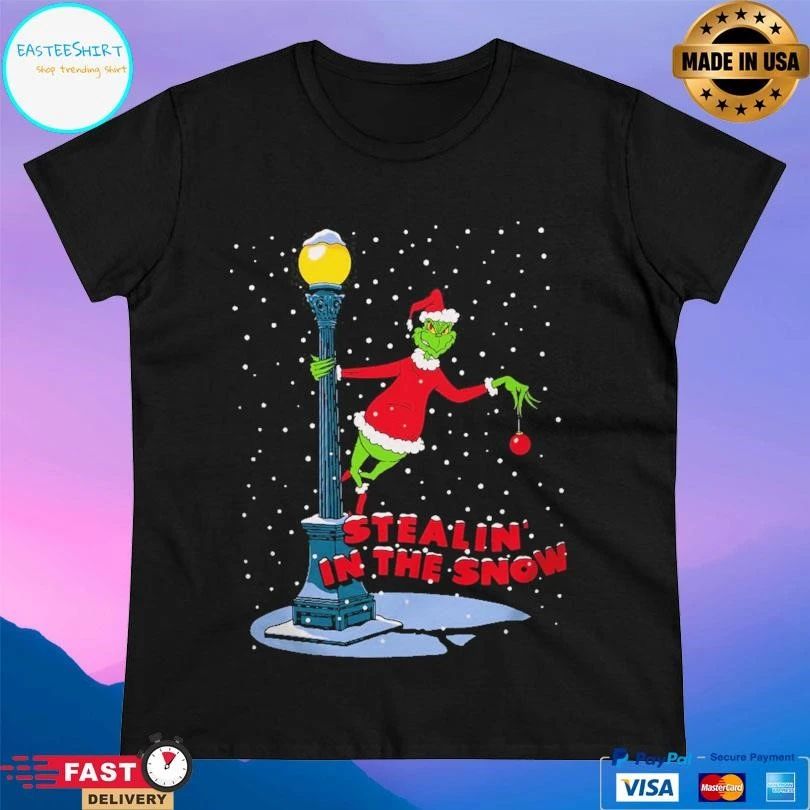 Grinch Stealing In The Snow Christmas 2025 T-shirts