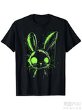 Men'S Pastel Goth Bunny Graphic T-Shirt Featuring a Creepy Cute Rabbit with Gr
