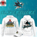 San Jose Sharks Black Excellence Night 2026 Logo Two Sided Hoodie T-Shirt
