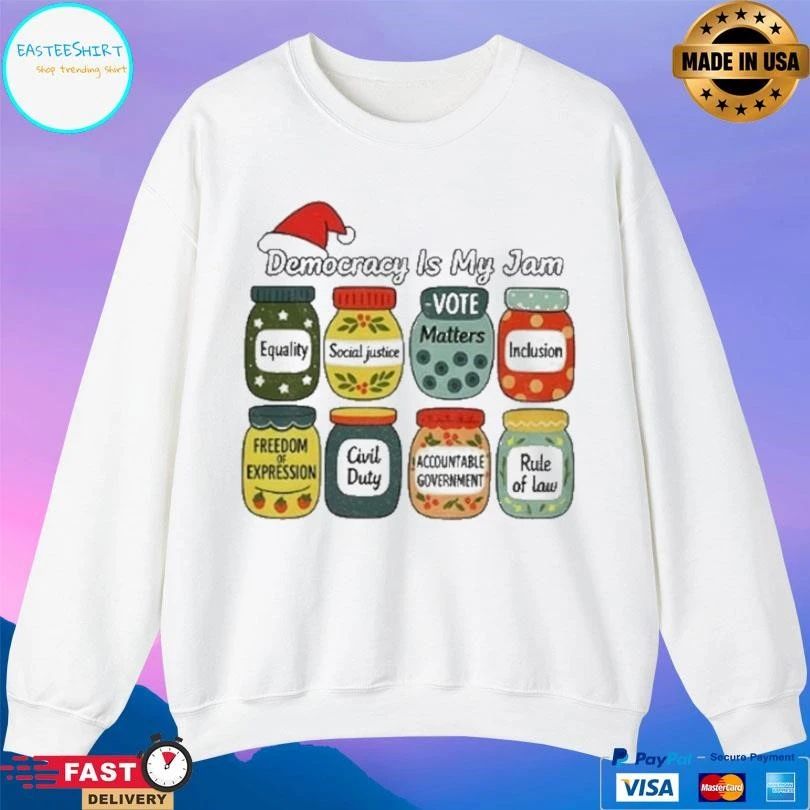 Political Christmas Democracy Is My Jam Pro Democracy 2025 T-shirts