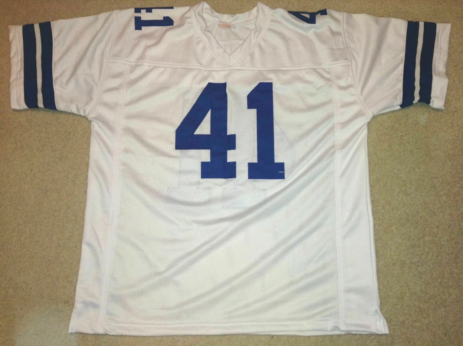 Custom Charlie Waters White Mesh Football Jersey, Football Team Apparel