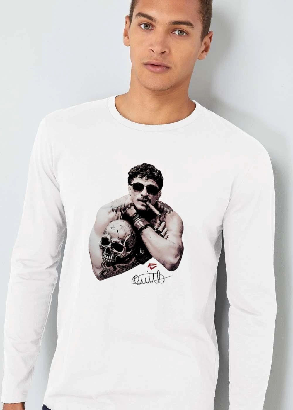Eddie Guerrero Sunglasses Smoking Cigar Skull Halftone Portrait shirt