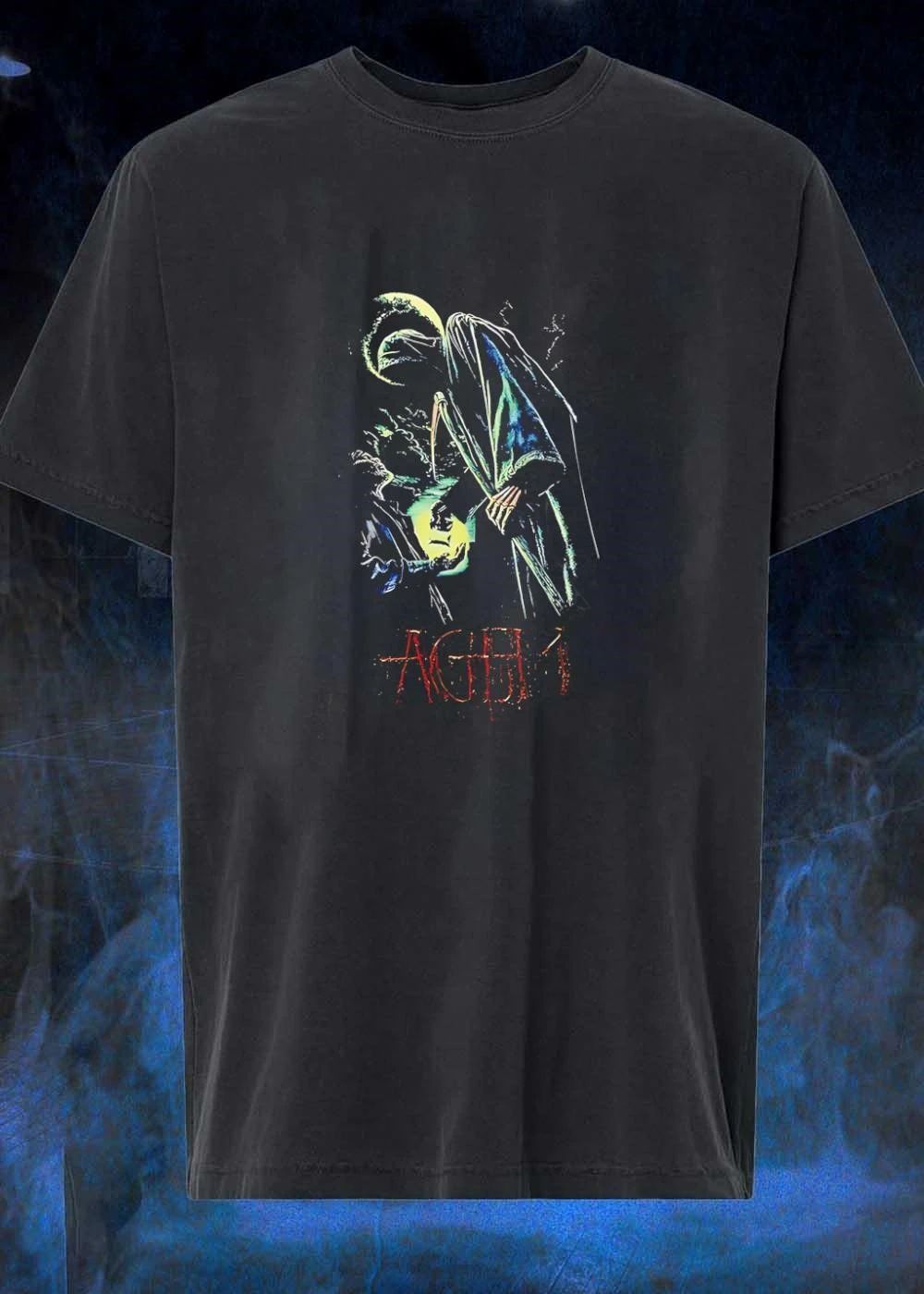 Grim Reaper Holding Glowing Orb Death God Aesthetic Dark Fantasy T-Shirt