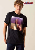 Fallen Angel Woman In Flower Field Mountain Background Photo shirt
