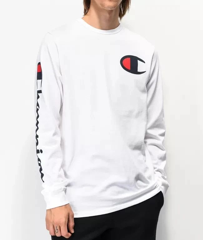 【Size L】Champion GT 47 Classic Jersey Script Long Sleeve T-Shirt 【Unisex Fit】