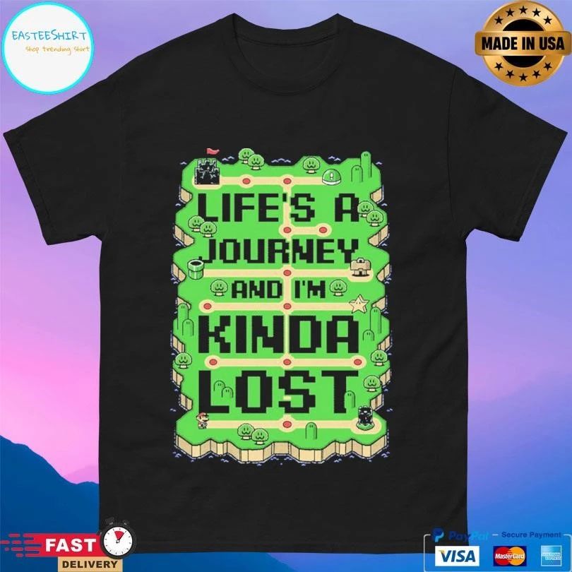 Vintage Game Lost Map Life’s A Journey And I’m Kinda Lost T-shirts