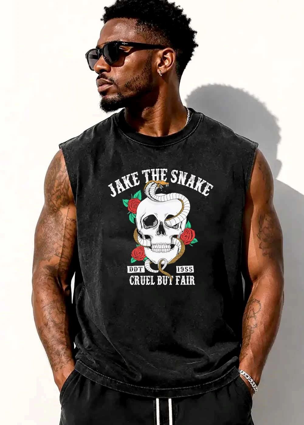 Cruel But Fair Ddt Jake The Snake 1955 Skull Serpent Roses Distressed Line Art shirt