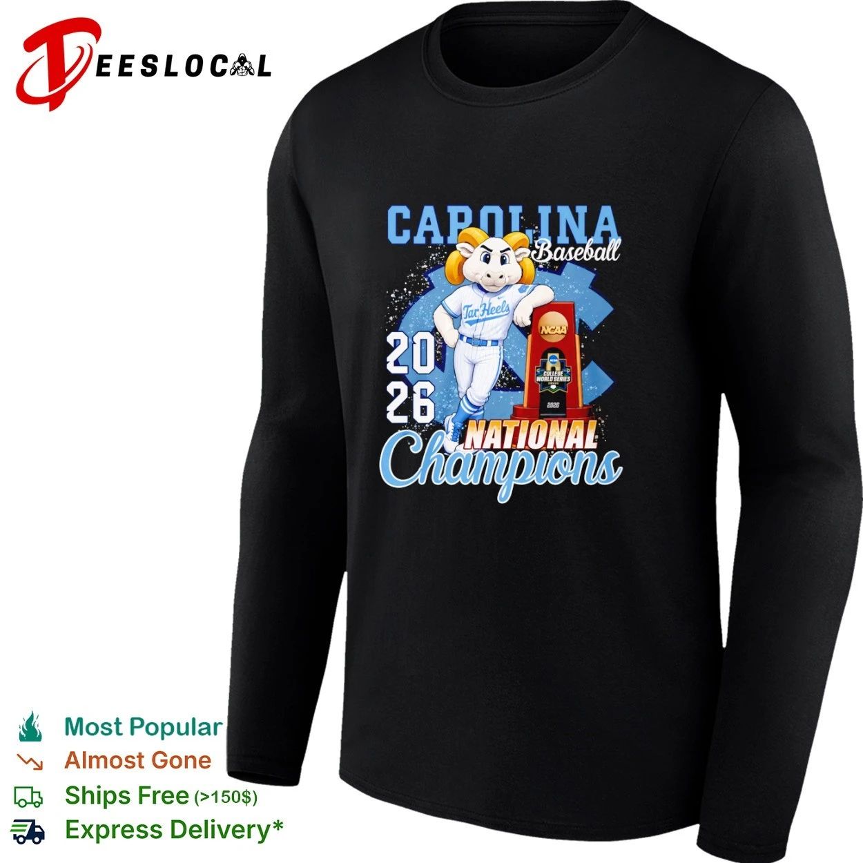 Carolina Baseball 2026 National Champions T-shirt