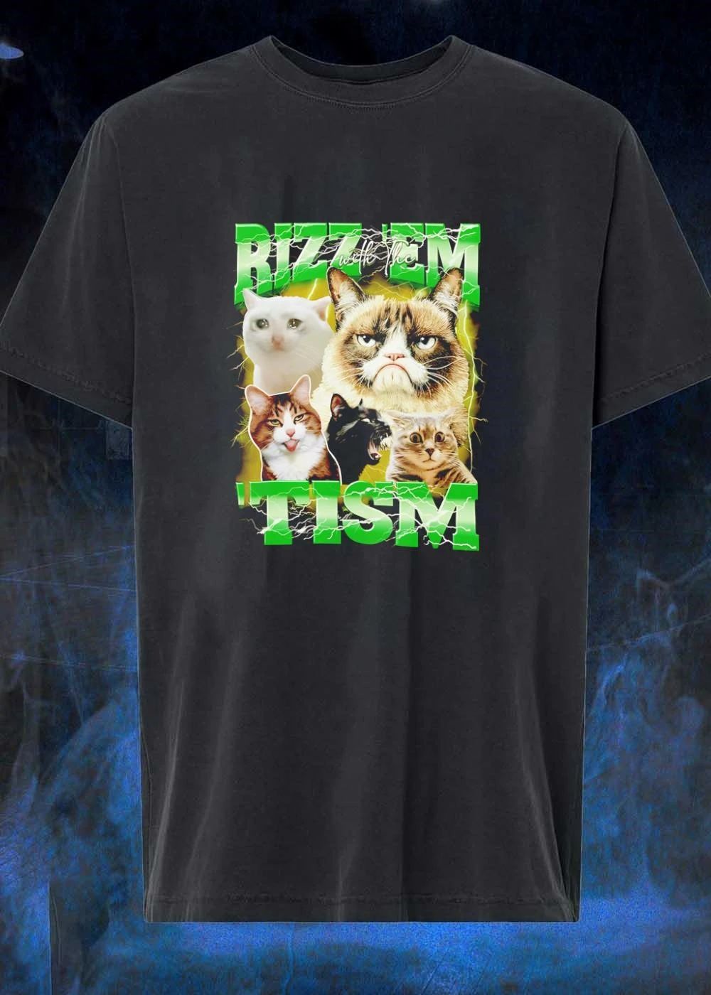Funny Cats Internet Meme Rizz ’em with the ’tism T-Shirt