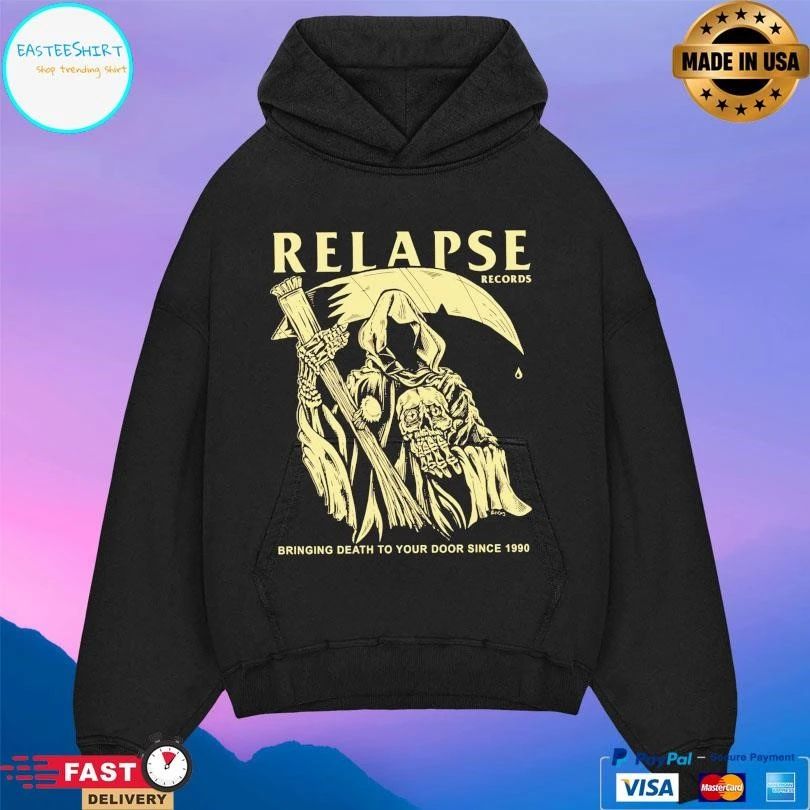 Relapse Records Reaper Bringing Death To Your Door Since 1990 T-shirts