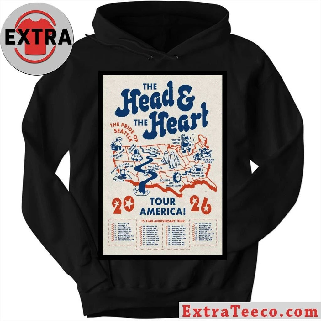 The Head And The Heart Tour 2026 Poster Shirt