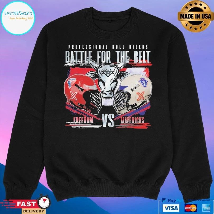 Professional Bull Riders Battle For The Belt Rivalry Freedom Vs Mavericks T-shirts