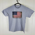 5 Star Shirt Mens Large Gray Graphic Crew Neck Short Sleeve Stretch America