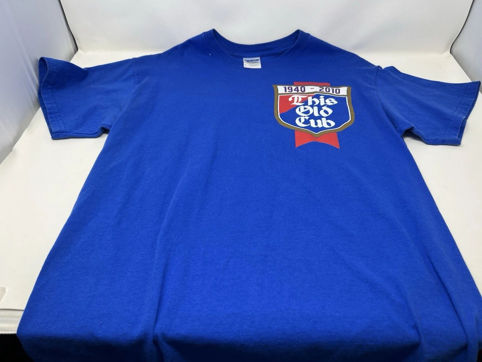 MLB Chicago Cubs Ron Santo Blue T Shirt Size M Medium "This Old Cub" #10 Angel