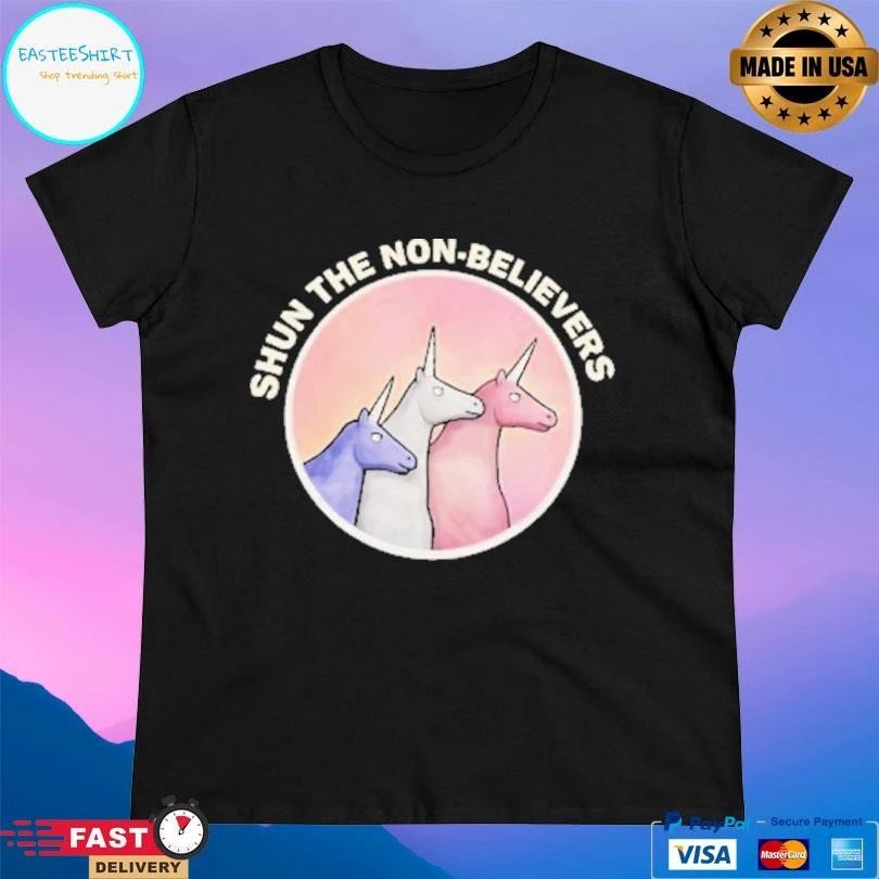 Shun The Non Believers Meme Inspired Unicorn T-shirts