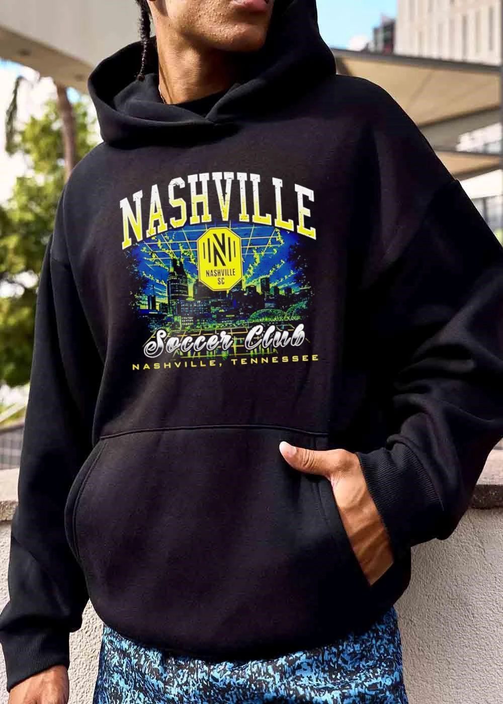 Nashville Sc Soccer Club Tennessee Distressed Logo City Skyline shirt