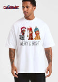 Merry And Bright Watercolor Chickens Santa Hat Beanie Bell shirt