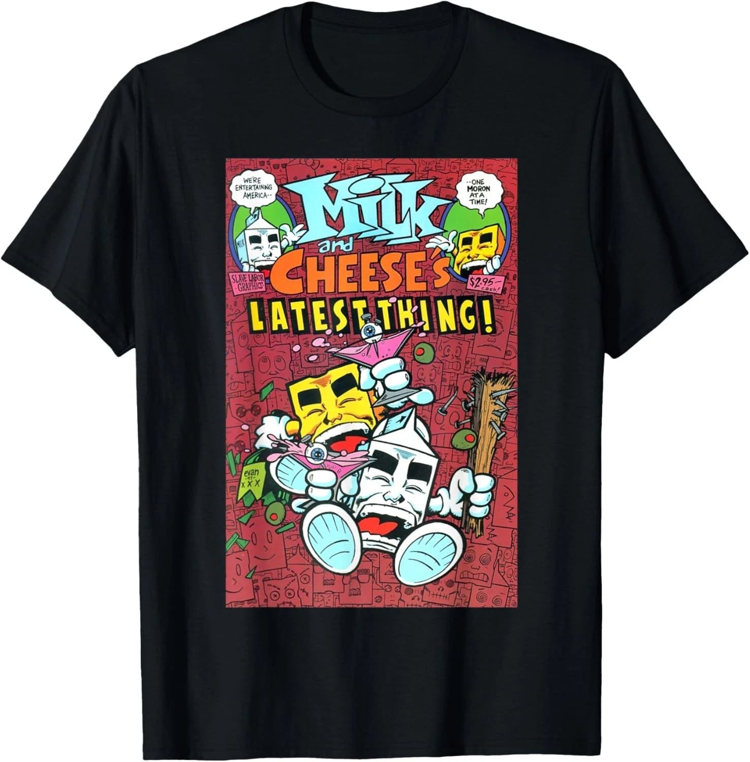 Retro Dairy Product Cheese & Milk Funny For Milk Cheese Love T-Shirt