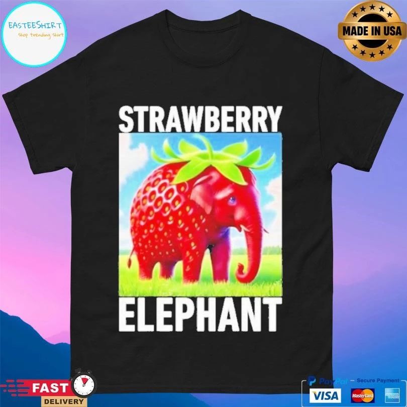 Strawberry Elephant Italian Brainrot Meme T-shirts