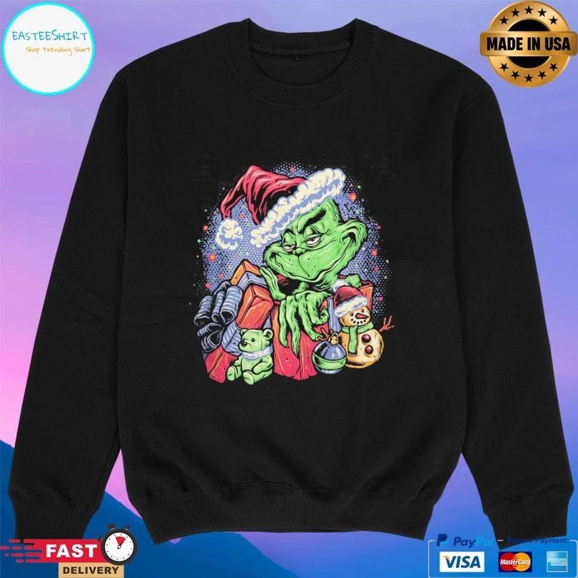 Grinch A Grumpy Present Christmas 2025 T-shirts