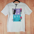 Sonneti London T Shirt Mens Small White Cotton Spellout Graphic Everyday Wear