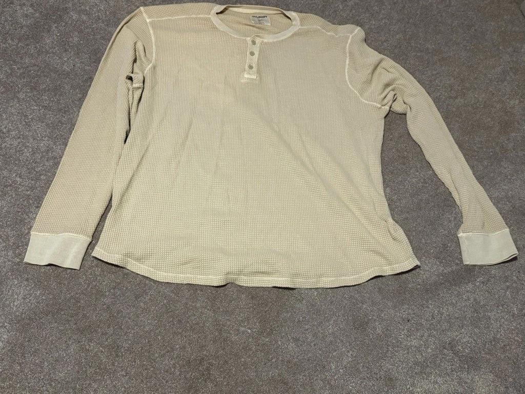 Old Navy Mens 3XL Tall Dark Green Waffle Knit Thermal Long Sleeve Shirt