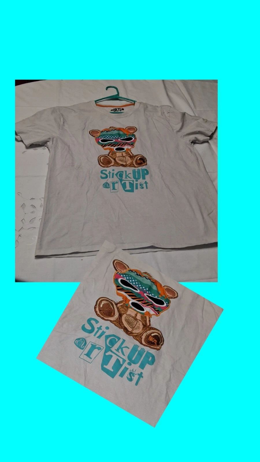 Trendy White Tee with Bear Graphic