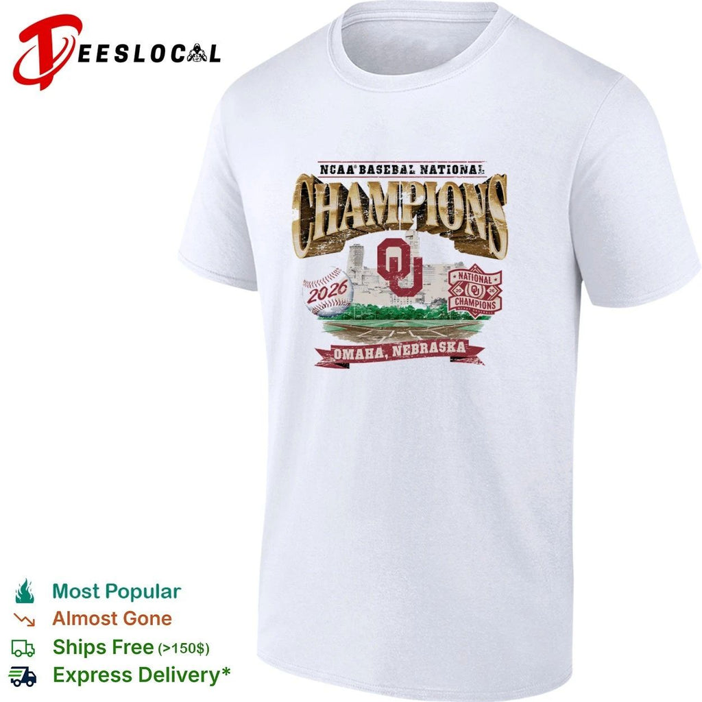 Oklahoma Sooners NCAA Baseball National Champions 2026 Omaha Nebraska T-shirt