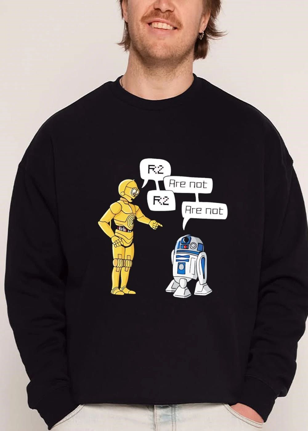 R2 Are Not Cartoon C3po R2d2 Droids Pointing Arguing shirt