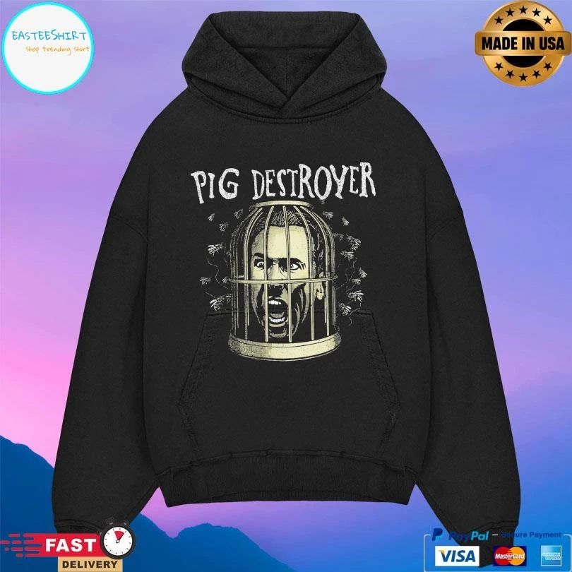 Pig Destroyer Cage Head T-shirts