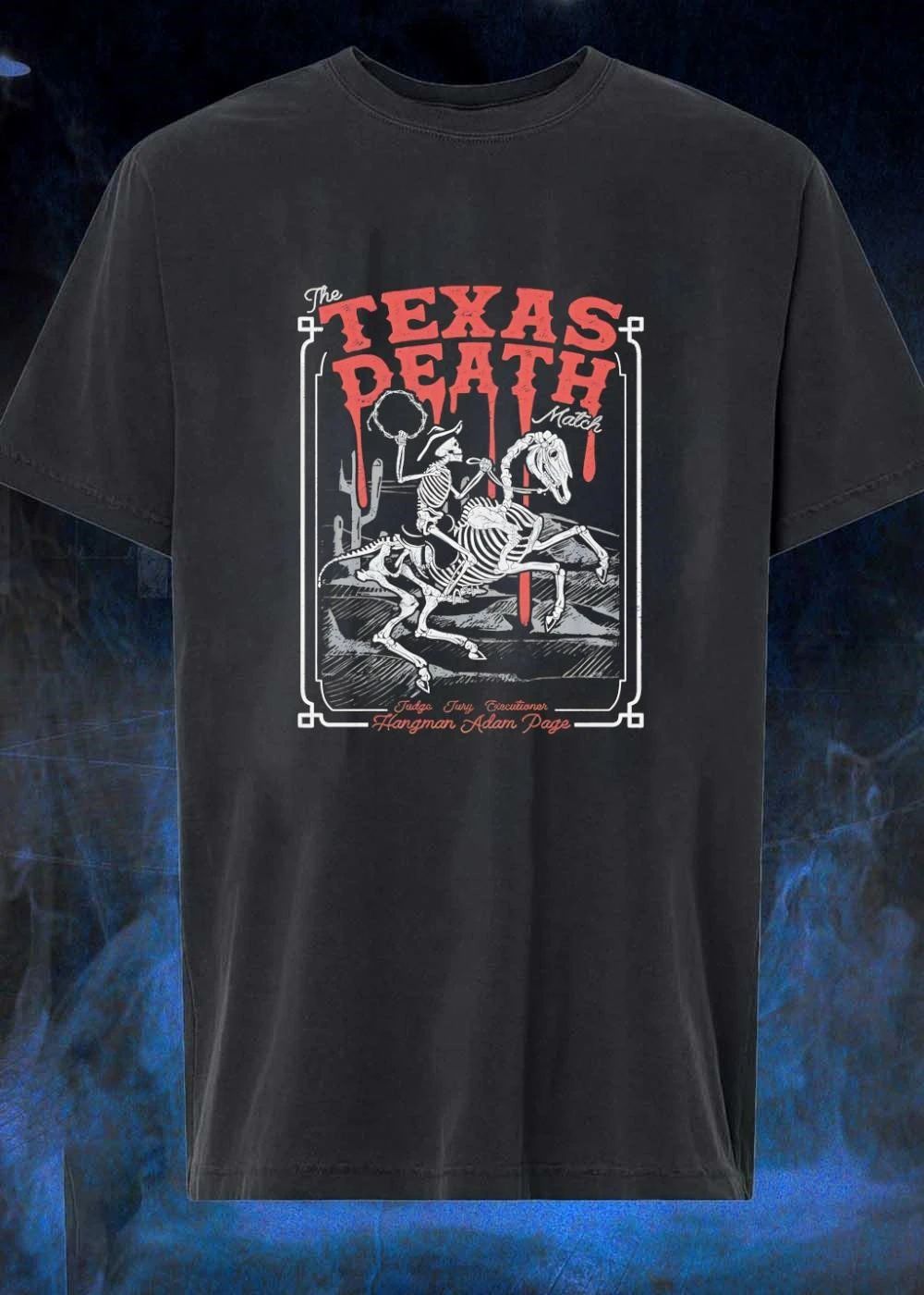 Judge Jury Executioner The Texas Death Match Hangman Adam Page Skeleton shirt