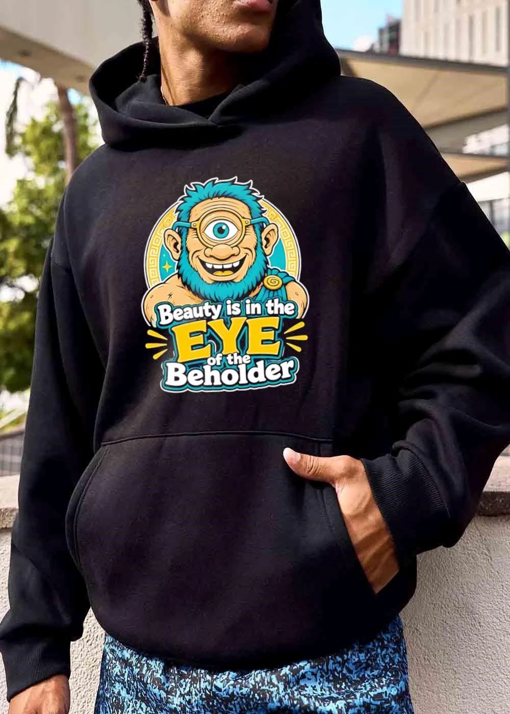 Beauty Is In The Eye Of Beholder Cartoon Greek Cyclops Glasses Toga shirt