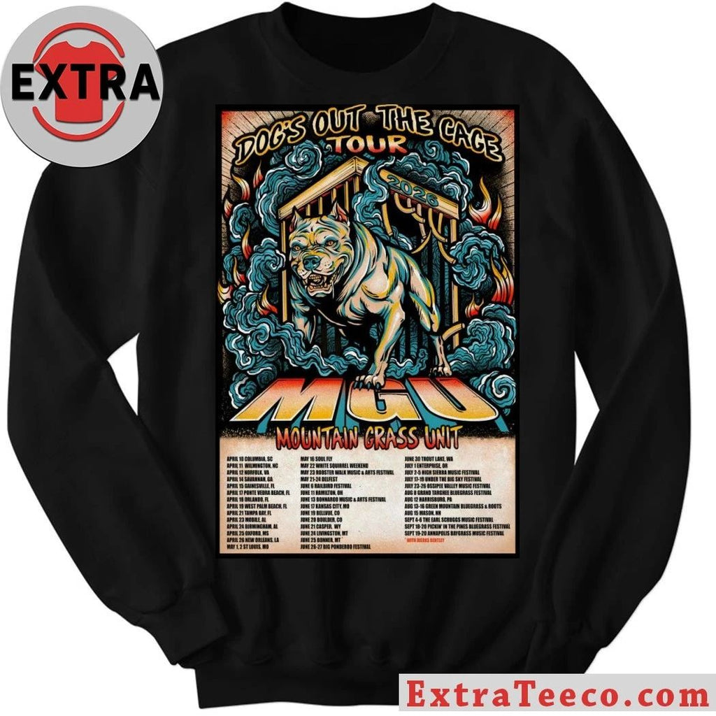 Mountain Grass Unit Poster Dog’s Out The Cage Tour 2026 Shirt