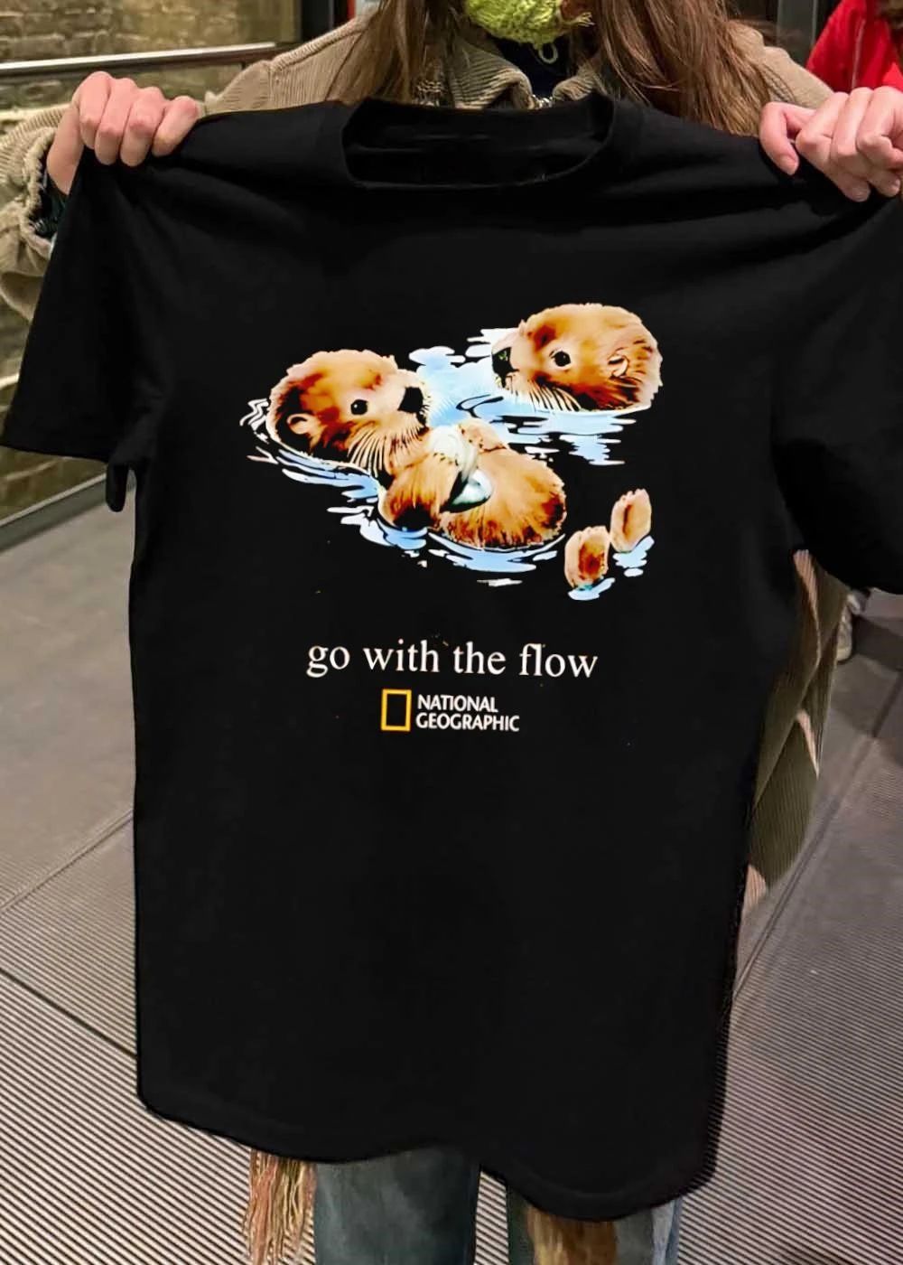 National Geographic Two Otters Go with the Flow T-Shirt