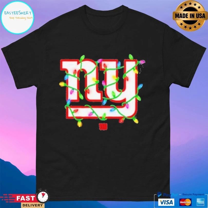 New York Giants Logo Holiday Lights T-shirts