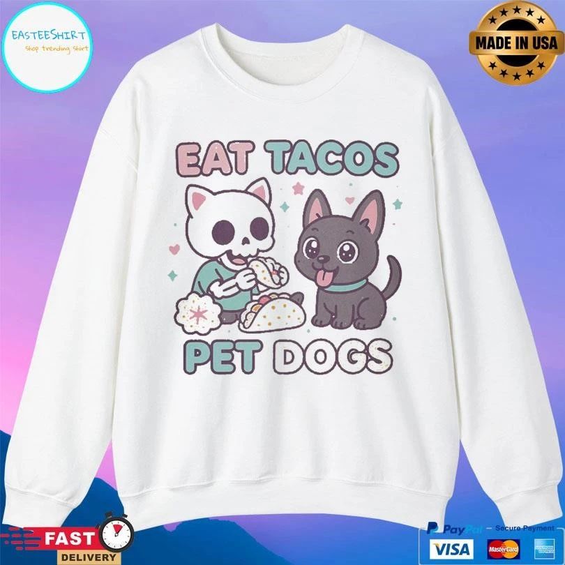 Eat Tacos Pet Dogs Kawaii Crossover T-shirts