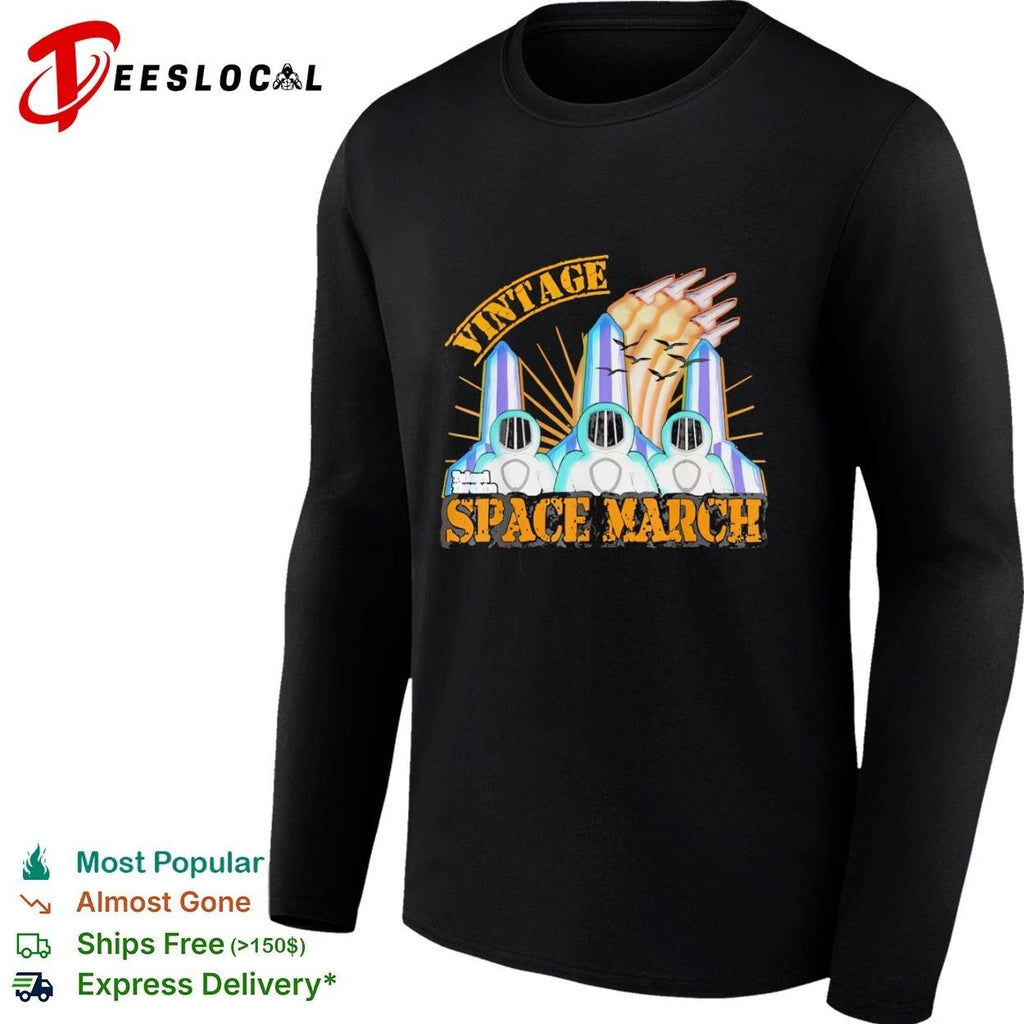 Vintage Space March astronaut sci-fi retro T-shirt